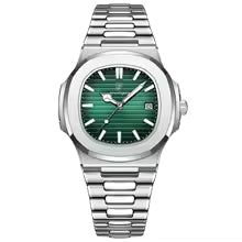 POEDAGAR Square Luxury Men Wristwatch Waterproof Luminous Date Stainless Steel Male Clock Business Sports Quartz Watches For Men