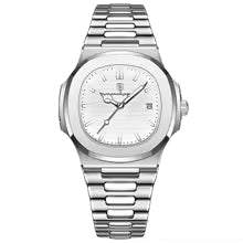 POEDAGAR Square Luxury Men Wristwatch Waterproof Luminous Date Stainless Steel Male Clock Business Sports Quartz Watches For Men