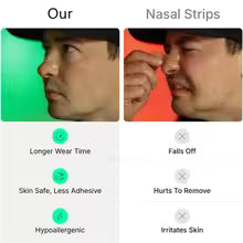 Skin Safe Magnetic Nose Strips,Sport Nasal Dilator,Intake Breathing Nasal Strip Starter Kit Boost Oxygen Snore Reducing Aids