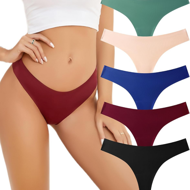 7-Pack Seamless Silk Thongs