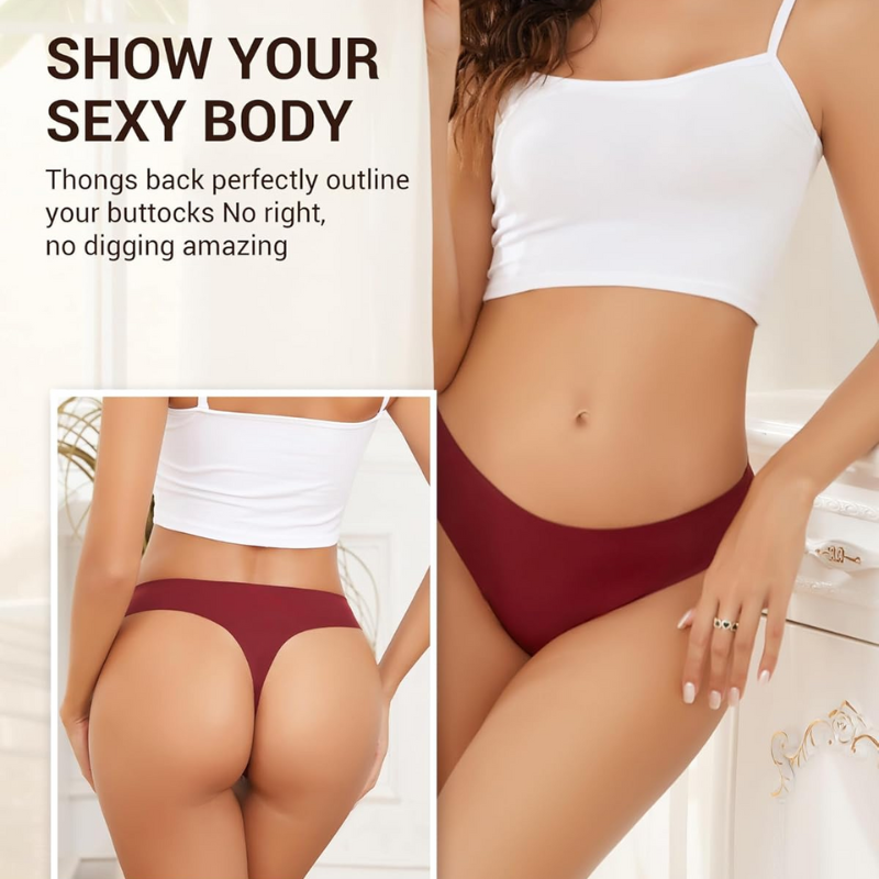 7-Pack Seamless Silk Thongs