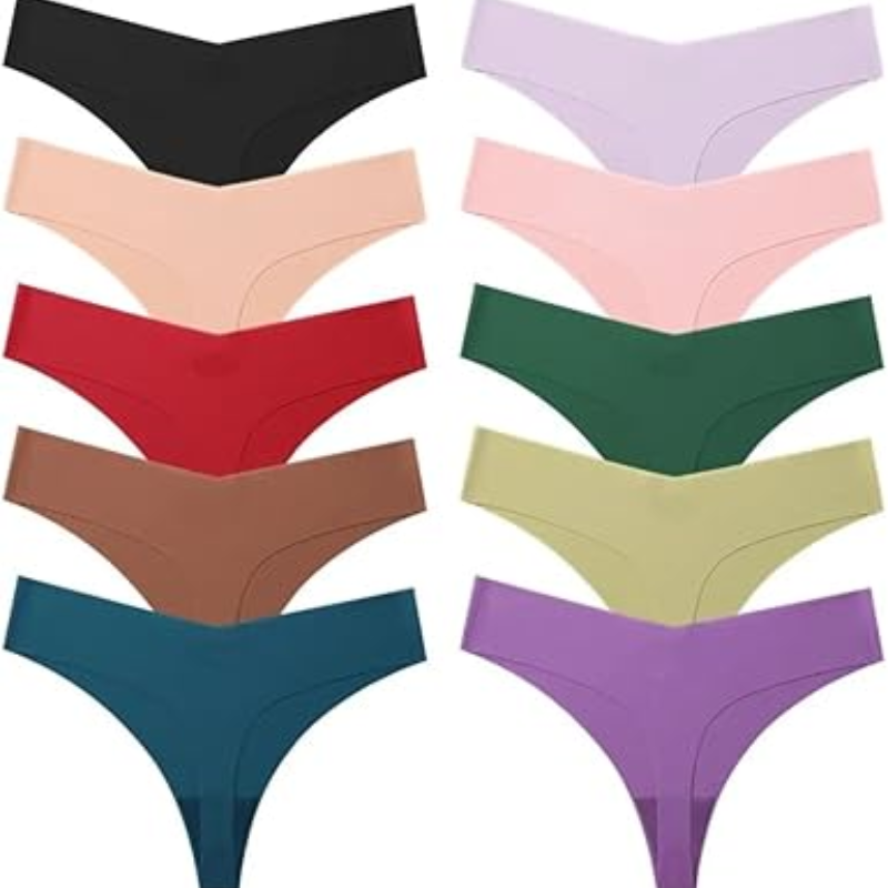 7-Pack Seamless Silk Thongs