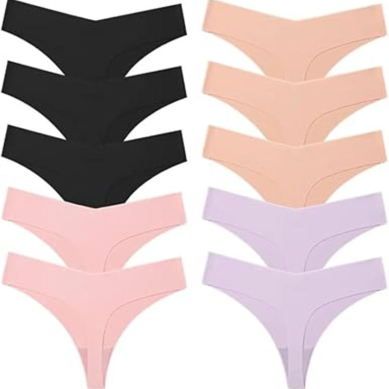 7-Pack Seamless Silk Thongs