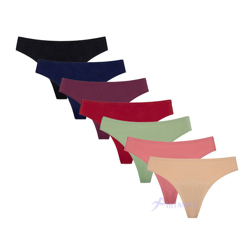 7-Pack Seamless Silk Thongs