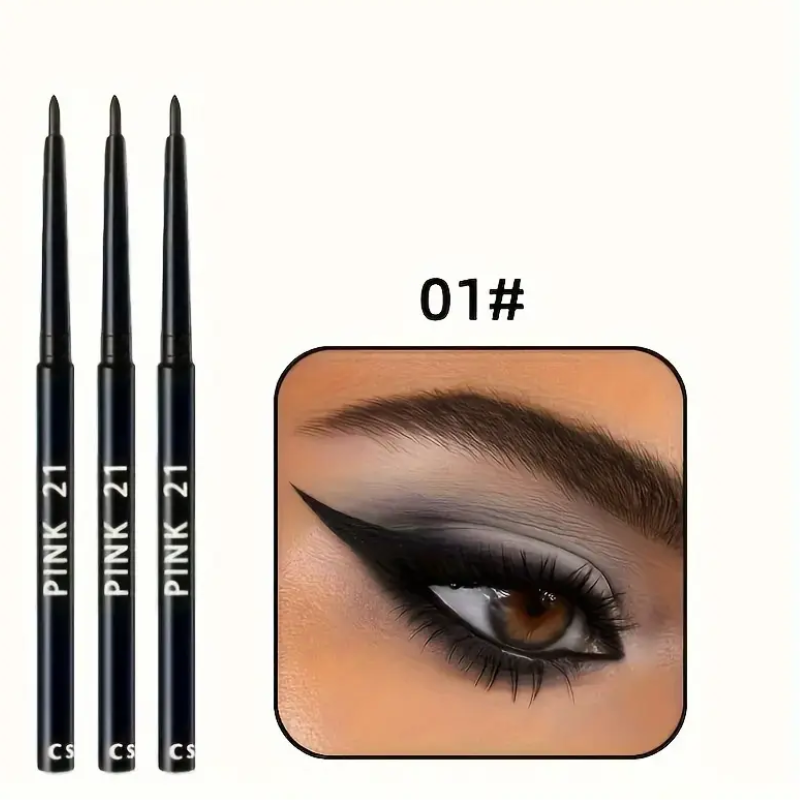 10pcs Waterproof Black Eyeliner Pencils
