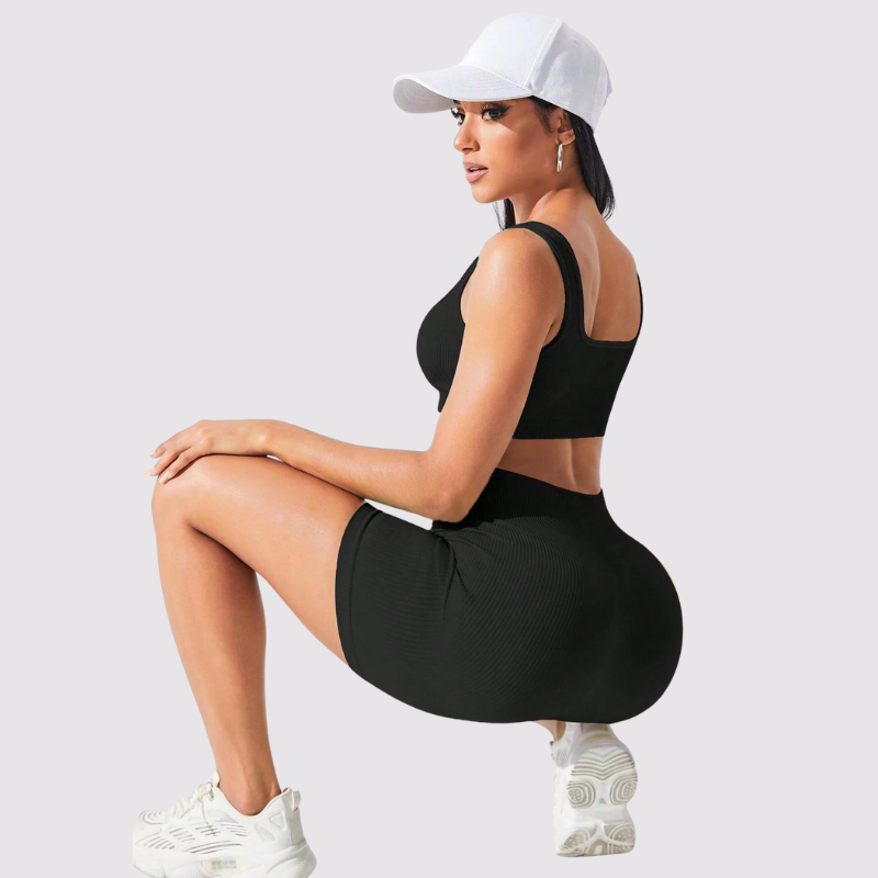 2-Piece Seamless Ribbed Yoga Sets