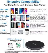NEW 100W Wireless Charger for iPhone 13 12 11 Xs Max X XR 8 Fast Charging Pad Ulefone Doogee Samsung Note 9 8 S10 Plus S20 21