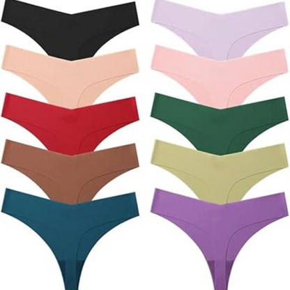 7-Pack Seamless Silk Thongs